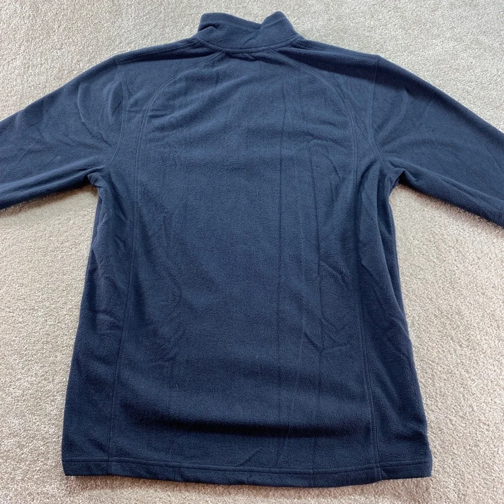 Cabelas Quarter Zip Fleece‎ Pullover Mens Medium Navy Blue Long Sleeve Sweater